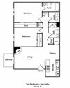 2 Bedroom, 2 Bathroom Floor Plan at Avery Park 2 Bedroom, 2 Bathroom Floor Plan at Avery Park
